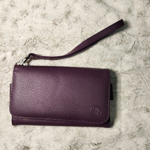 Women's Wristlet Phone Holder Wallet, Purple